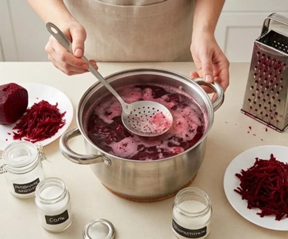 Cook the beet broth