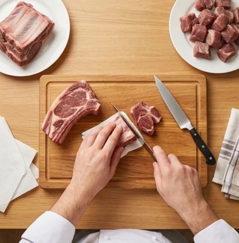Подготовьте мясо
