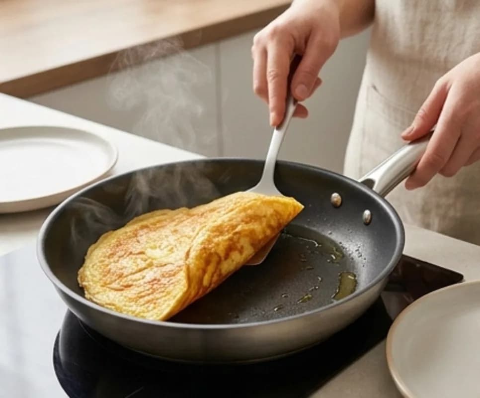 Cook the omelet