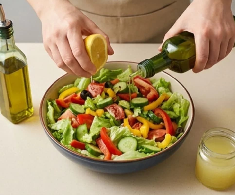Dress with Oil and Lemon Juice