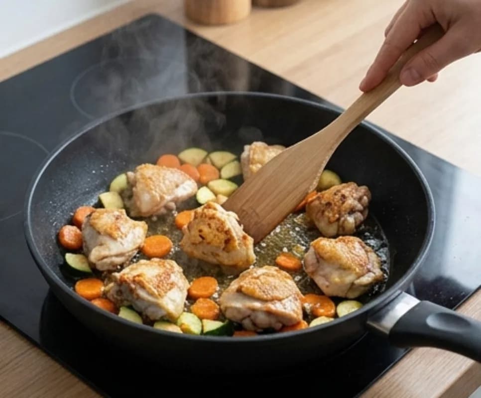 Sear Chicken with Carrot and Zucchini