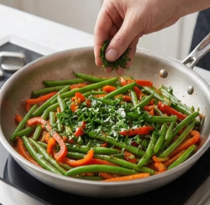 Add parsley and salt