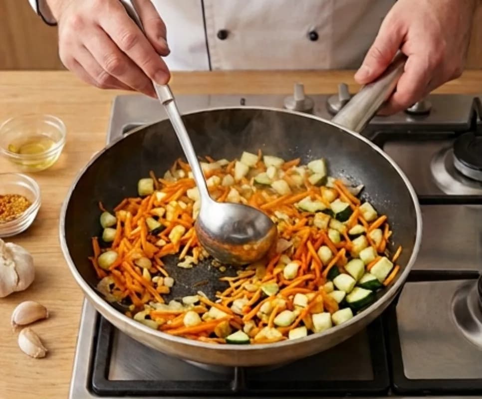 Sauté the vegetable base