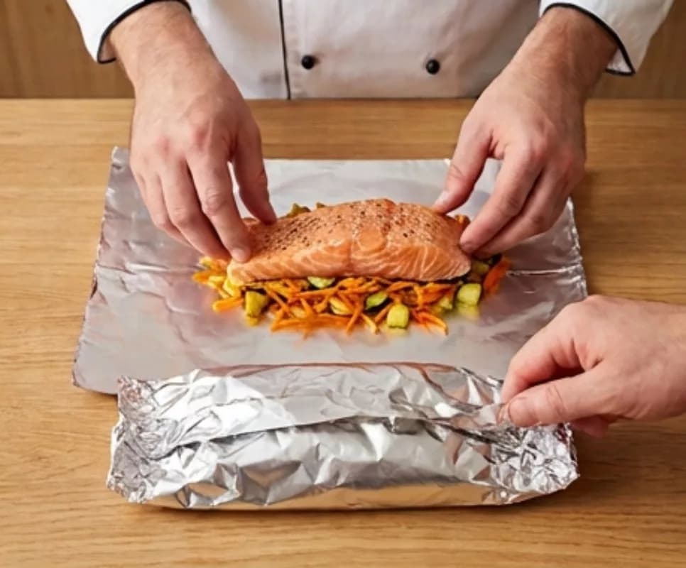 Wrap the fish in foil