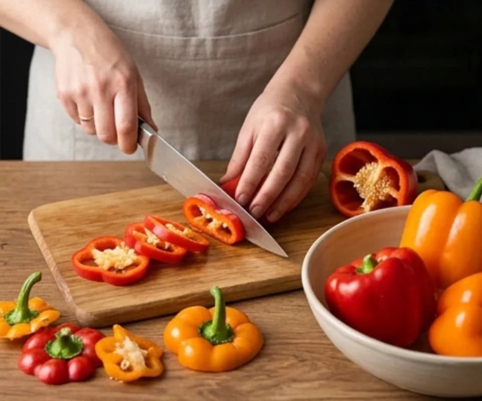 Prepare the peppers