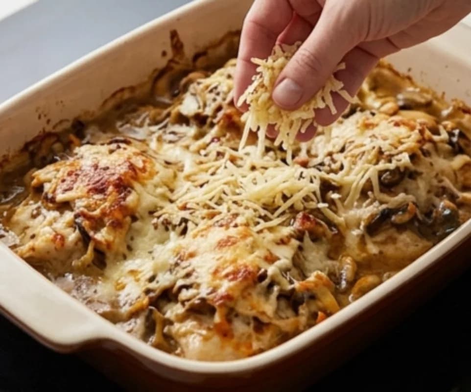 Add cheese and brown