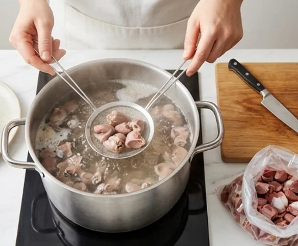 Cook the Chicken Gizzards