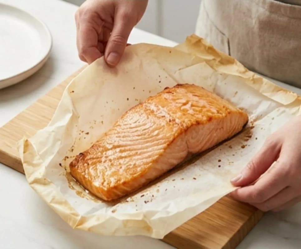 Brown the salmon