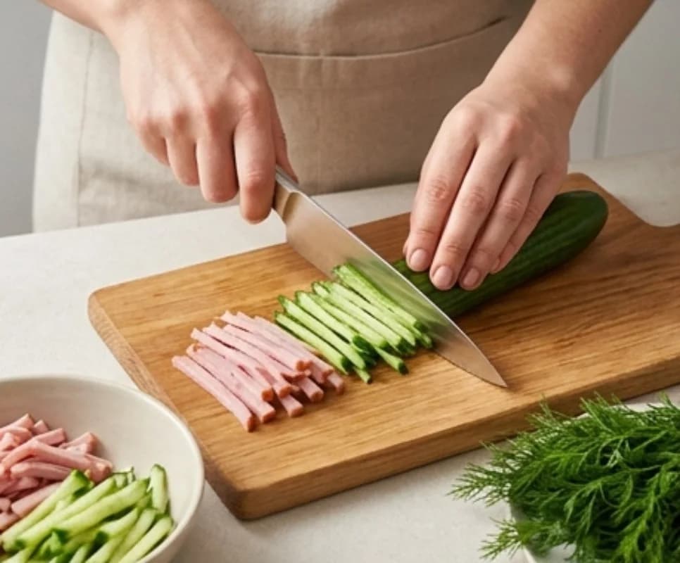 Slice the ingredients
