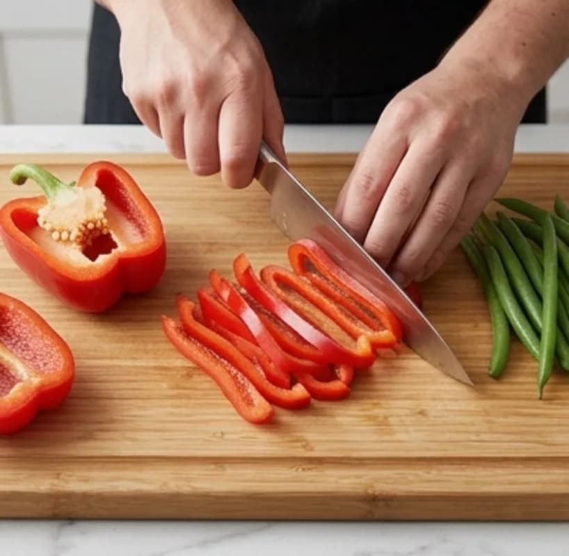 Prepare the bell pepper