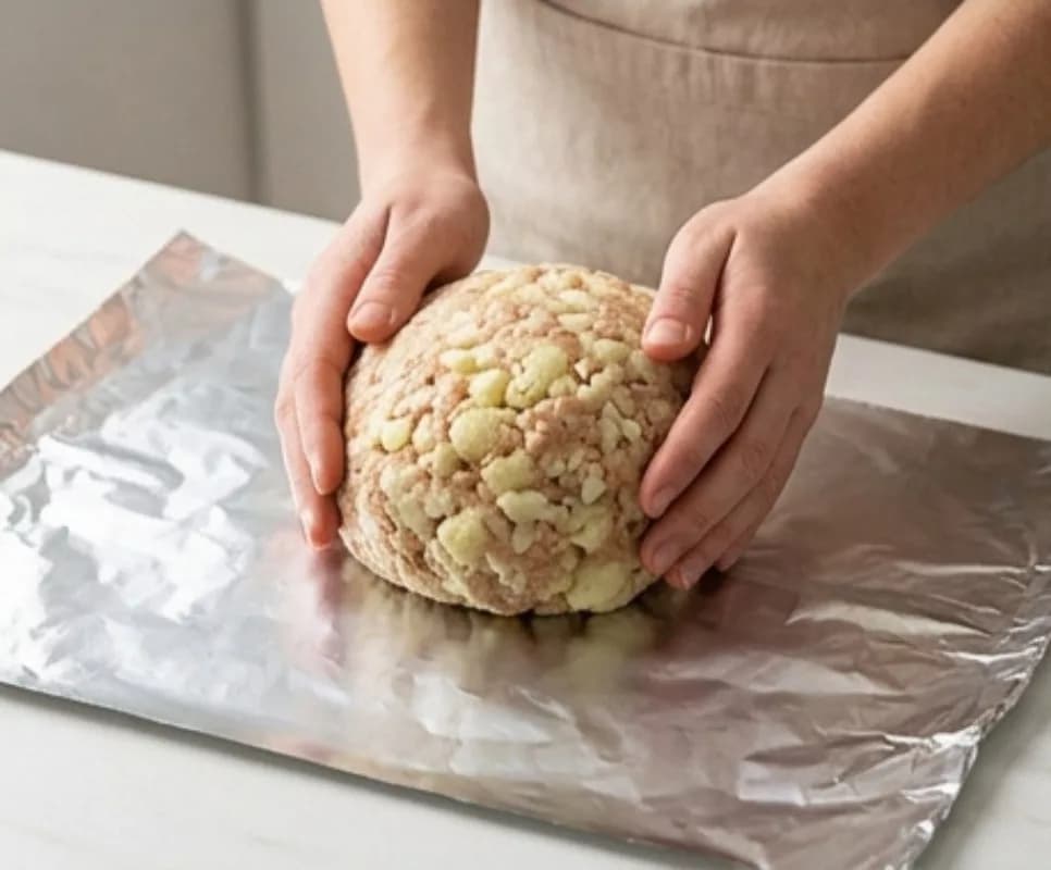 Shape into a ball and wrap in foil