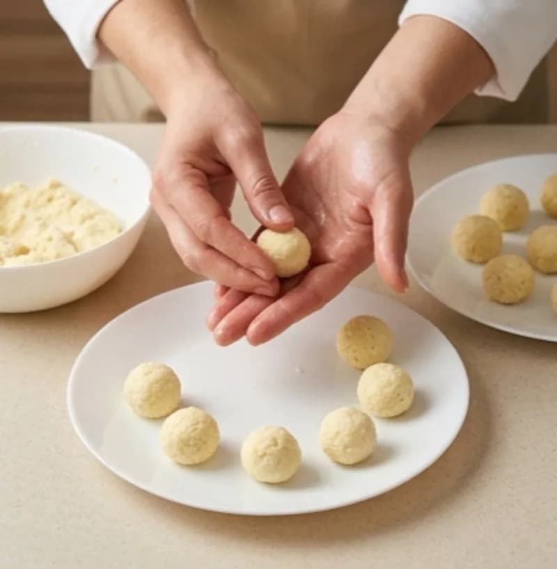 Shape into balls