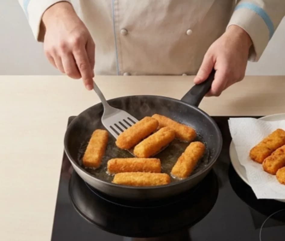 Fry the cheese
