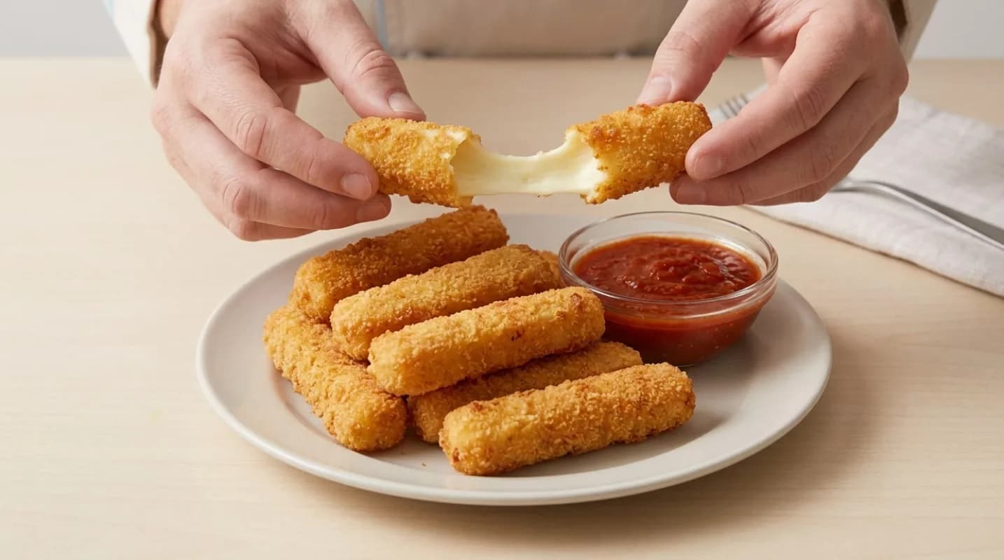 Breaded fried cheese