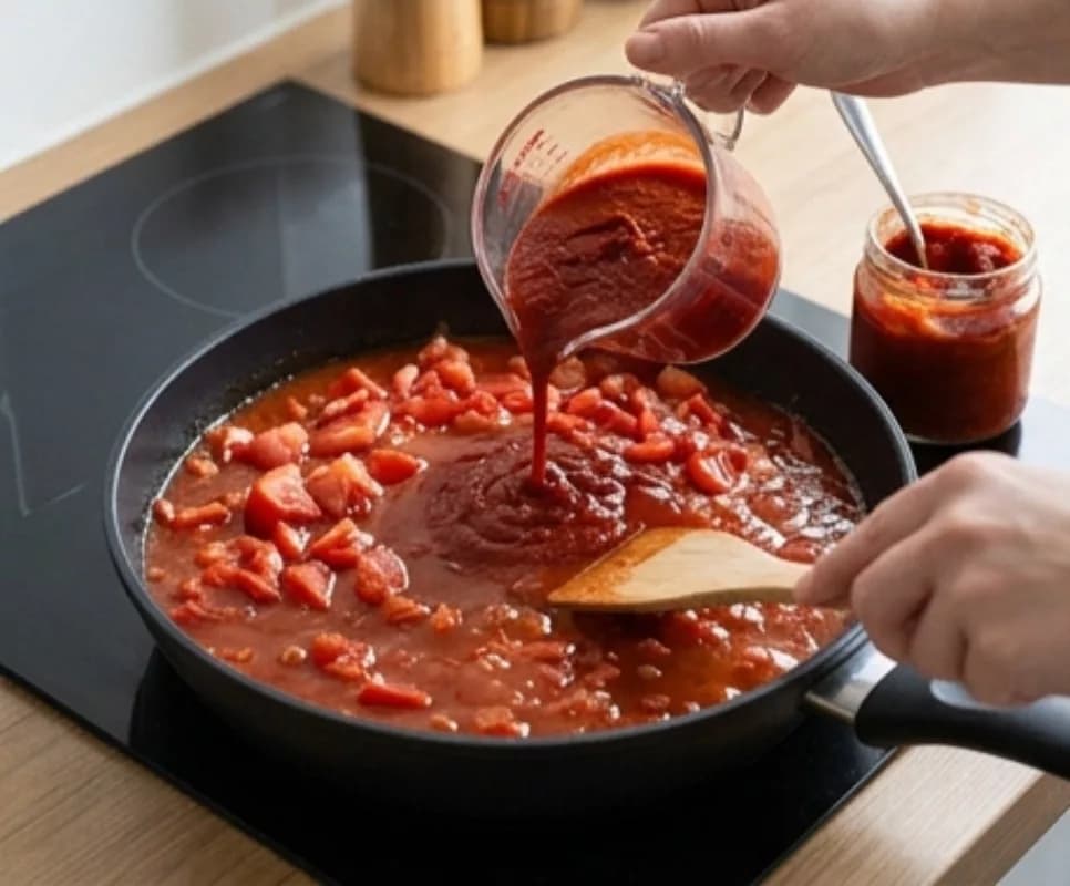 Add Tomatoes and Tomato Paste