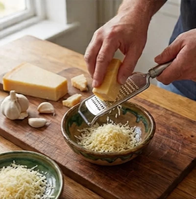 Prep Cheese and Garlic