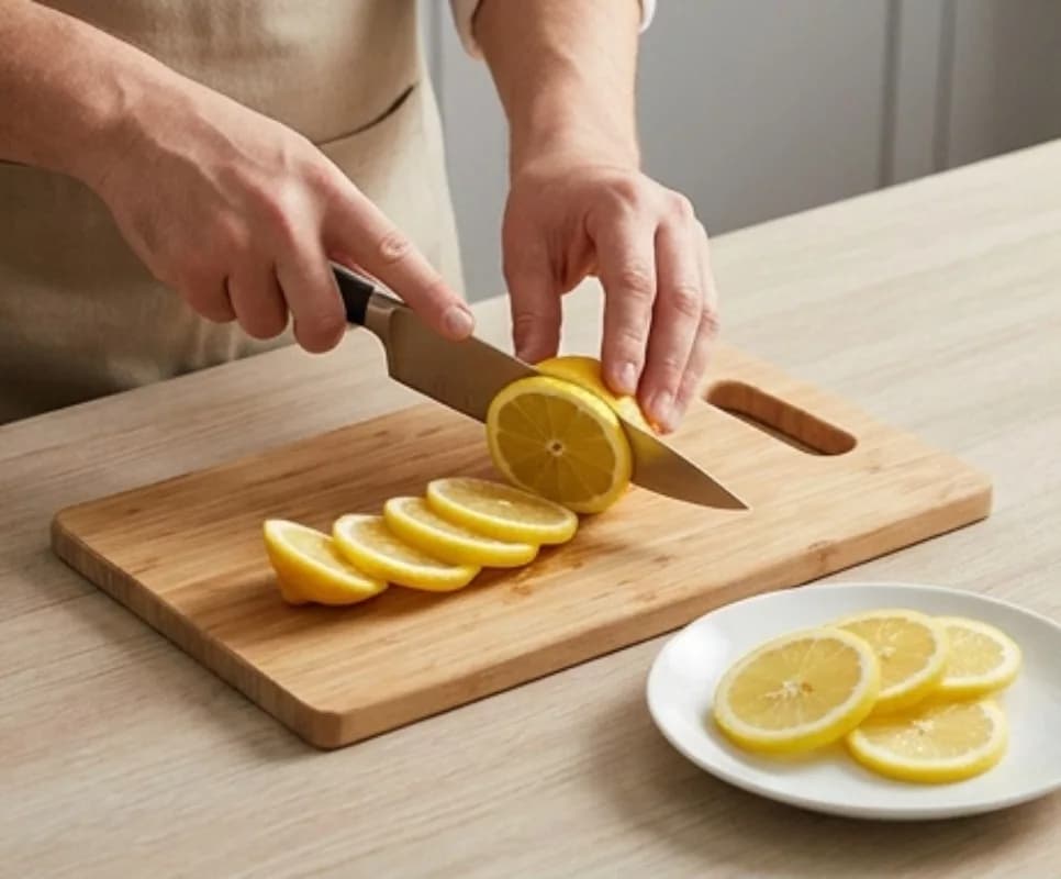Slice the lemon