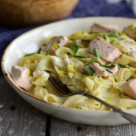 Паста с лососем