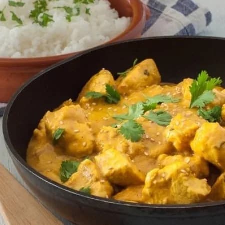 Chicken curry with mayonnaise