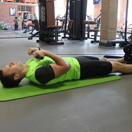 Lying Block Bicep Curl