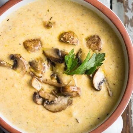 Суп сырный с грибами