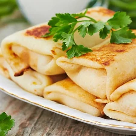 Egg Crepes with Cheese