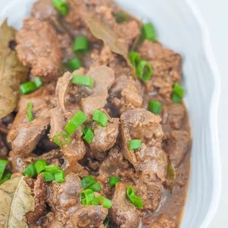 Тушеная в сметане куриная печень