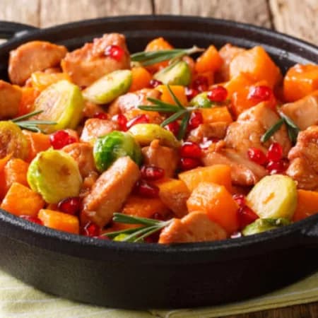 Овощное рагу с курицей