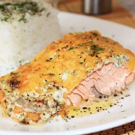 Горбуша под сыром