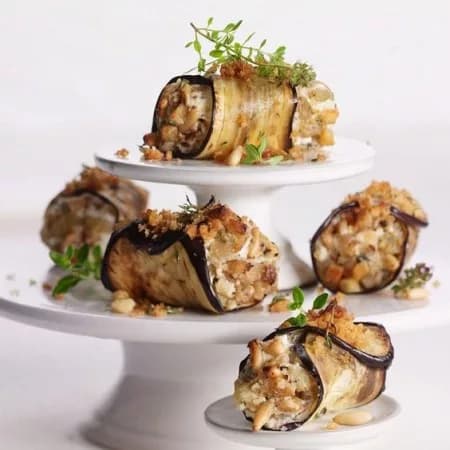Grilled eggplant rolls