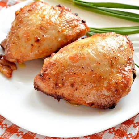 Chicken thighs in the oven with marinade
