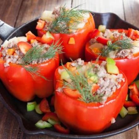 Перцы с курицей