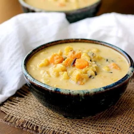 Сырный суп с кабачками