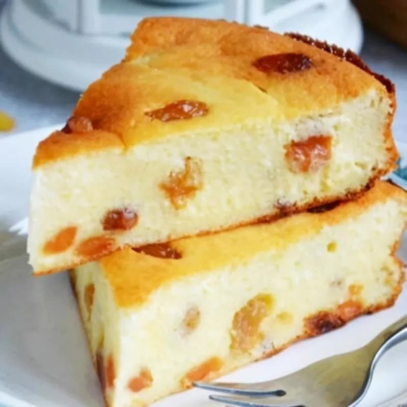 Творожная запеканка с изюмом