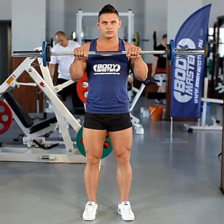 Подъем штанги на бицепс обратным хватом