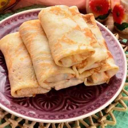 Блинчики с сардельками