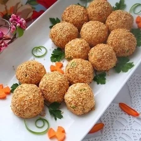 Салатные шарики "а-ля мимоза"