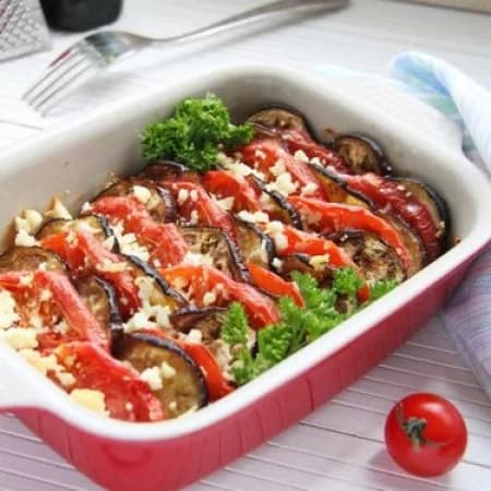 Баклажаны запеченные с беконом