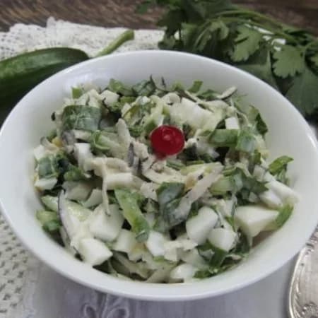 Салат с редькой зеленой