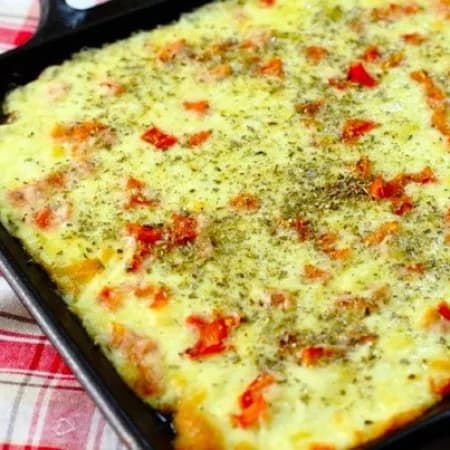 Baked cheese for breakfast