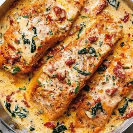 Fish with vegetables, baked in milk sauce