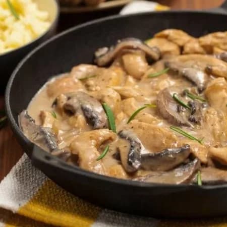Pork with mushrooms