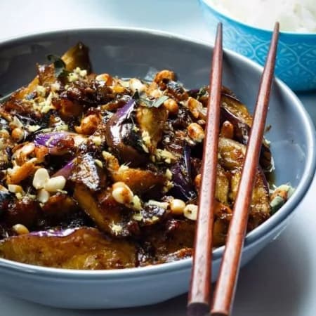 Eggplant in a spicy sauce