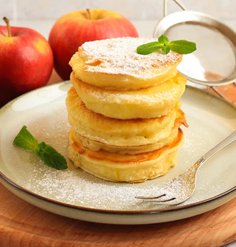 Яблочные оладьи