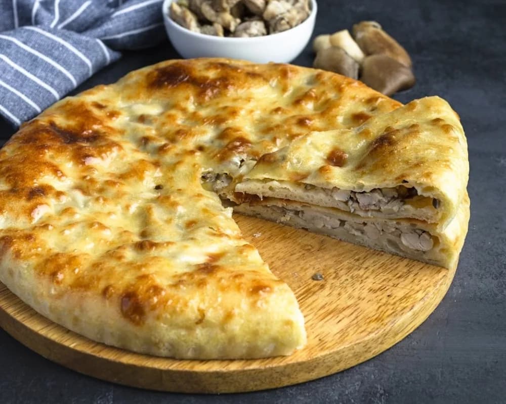 Пирог с курицей и шампиньонами