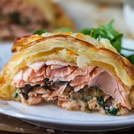 Горбуша с грибами