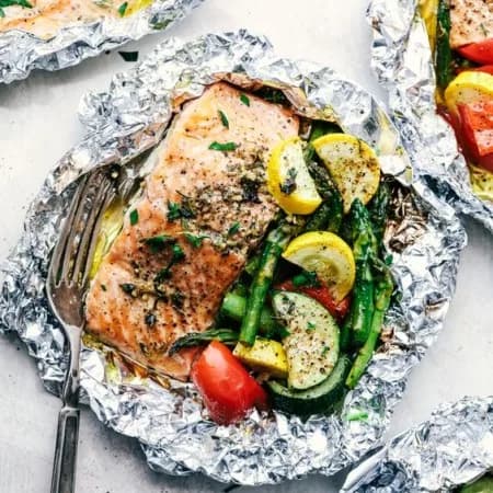 Семга, запеченная в фольге