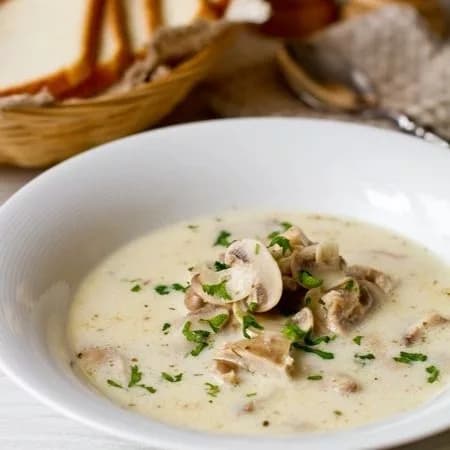 Грибной суп с сыром