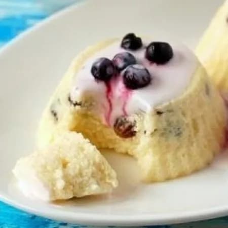 Творожно-лимонный мусс в микроволновке