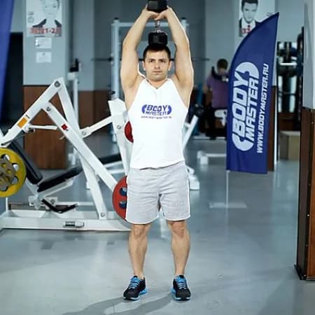 Французский жим с гантелей стоя